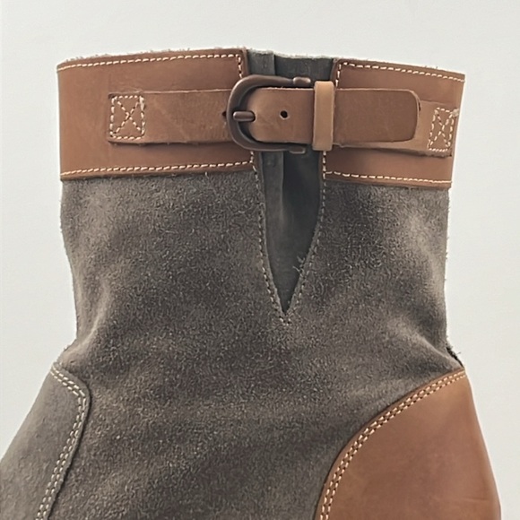 Sebago Womens Nell Leather Ankle Boots Taupe Tan Pull-On Boots Size 10 M - Picture 2 of 12